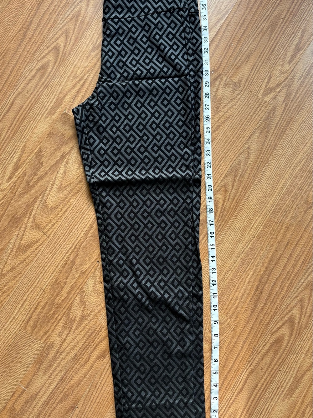 Black Geometric Dress Pants